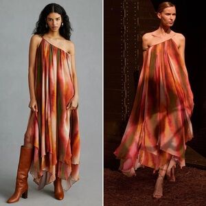 NWT | Misa | Shanti One-Shoulder Maxi Dress in Jaipur Ombré | Sz S